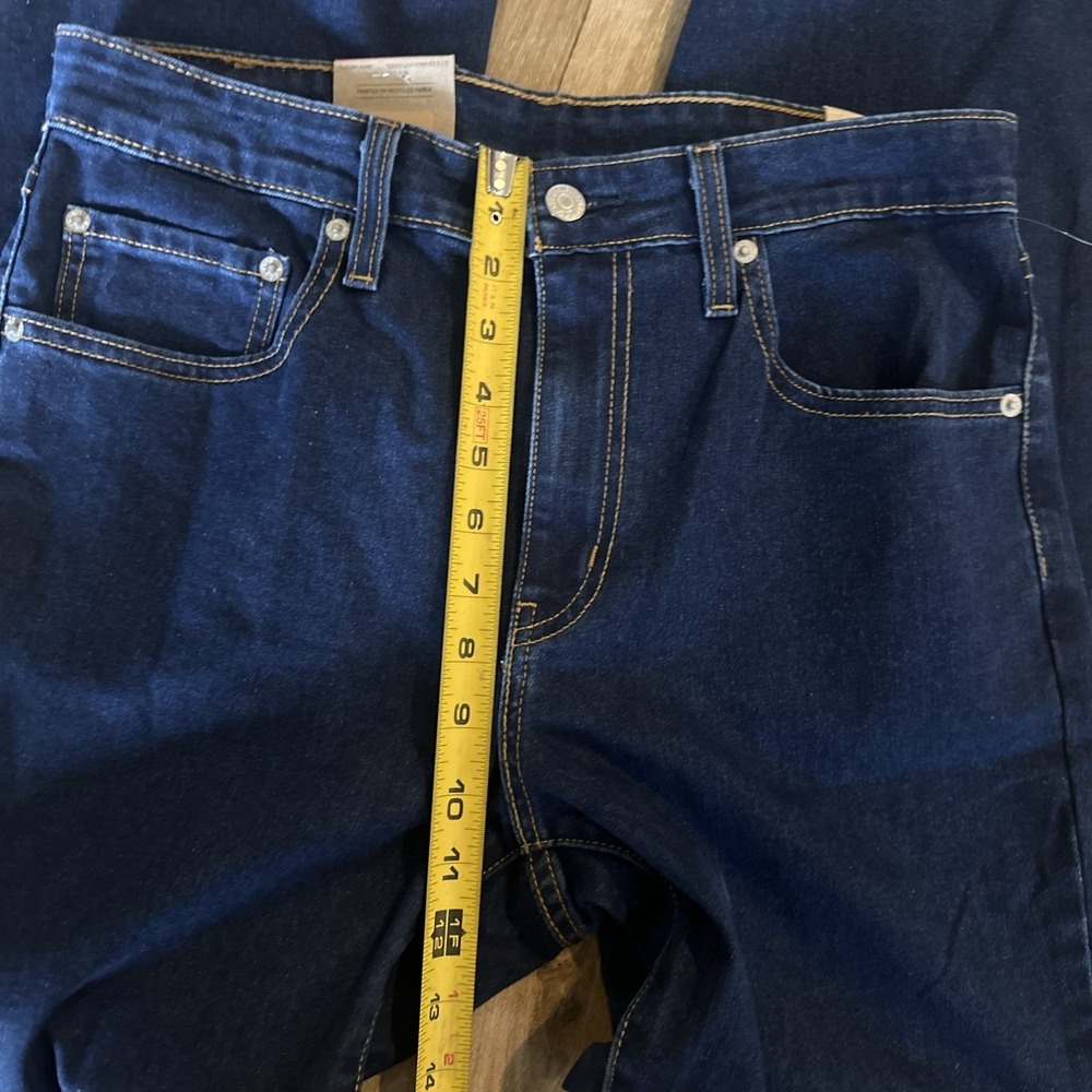 Levi's 726 High Rise Flare Jeans Womens 31x30 Dark Wash Stretch Denim Pants Y2K - Picture 5 of 9